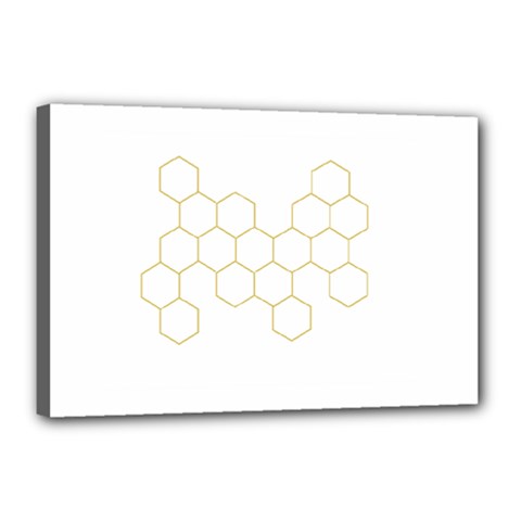 Honeycomb Pattern Graphic Design Canvas 18  X 12  (stretched) by picsaspassion