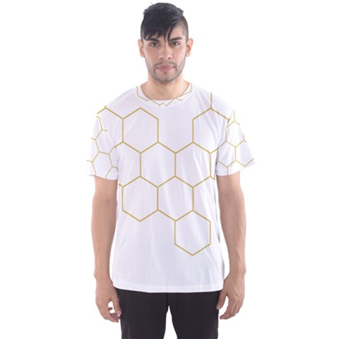 Honeycomb Pattern Graphic Design Men s Sport Mesh Tee by picsaspassion