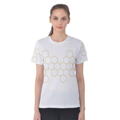 Honeycomb Pattern Graphic Design Women s Cotton Tee