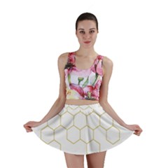 Honeycomb Pattern Graphic Design Mini Skirt