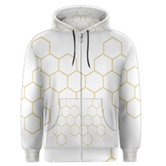 Honeycomb Pattern Graphic Design Men s Zipper Hoodie by picsaspassion