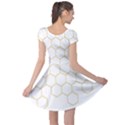 Honeycomb pattern graphic design Cap Sleeve Dress View2