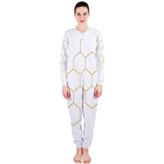 Honeycomb Pattern Graphic Design Onepiece Jumpsuit (ladies)