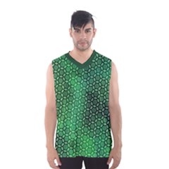 Green Abstract Forest Men s Basketball Tank Top