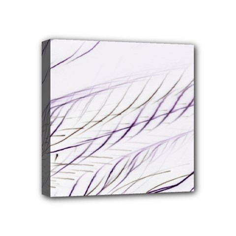 Lilac stripes Mini Canvas 4  x 4 