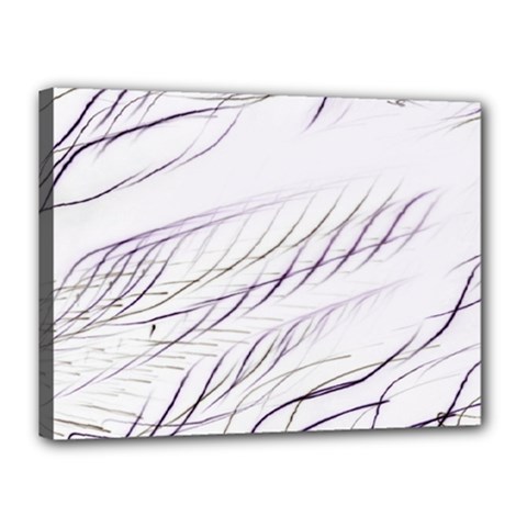 Lilac stripes Canvas 16  x 12 