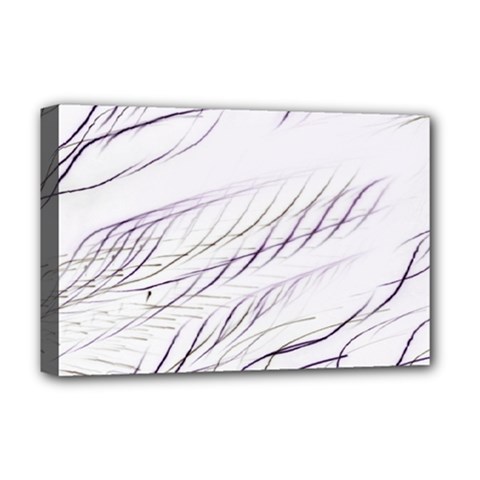 Lilac stripes Deluxe Canvas 18  x 12  