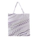 Lilac stripes Grocery Tote Bag View1