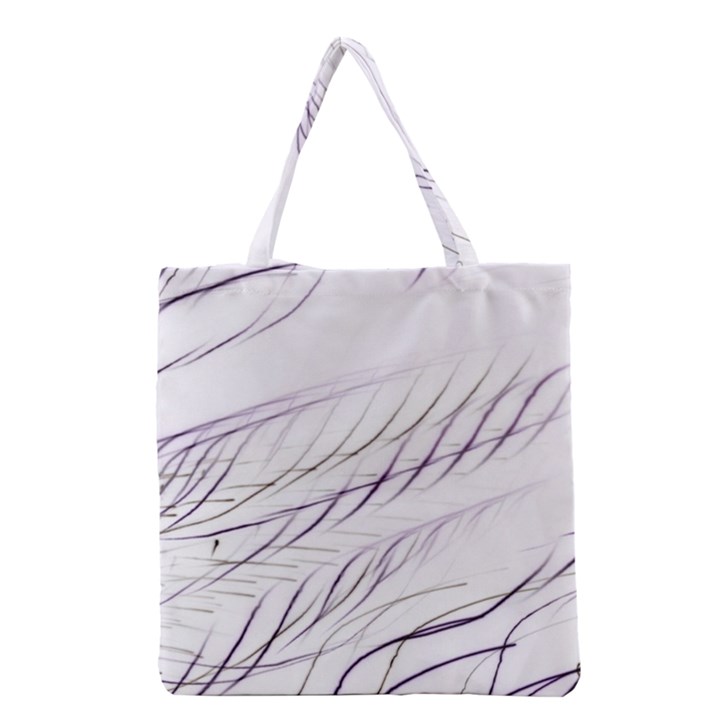 Lilac stripes Grocery Tote Bag