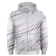 Lilac stripes Men s Zipper Hoodie