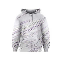 Lilac stripes Kids  Zipper Hoodie