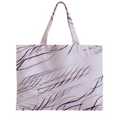 Lilac stripes Zipper Mini Tote Bag