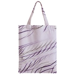 Lilac stripes Zipper Classic Tote Bag