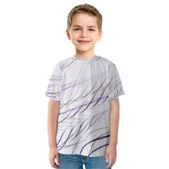 Lilac stripes Kids  Sport Mesh Tee