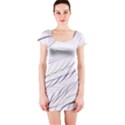 Lilac stripes Short Sleeve Bodycon Dress View1