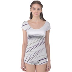 Lilac stripes Boyleg Leotard 