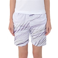 Lilac stripes Women s Basketball Shorts