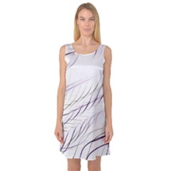 Lilac stripes Sleeveless Satin Nightdress