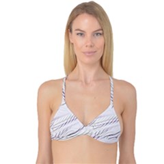 Lilac stripes Reversible Tri Bikini Top