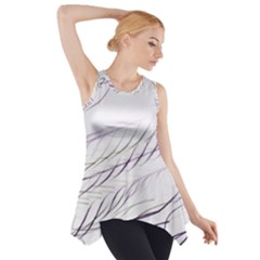 Lilac stripes Side Drop Tank Tunic