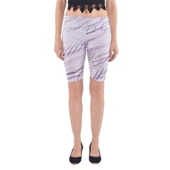 Lilac stripes Yoga Cropped Leggings