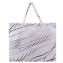 Lilac stripes Zipper Large Tote Bag View1