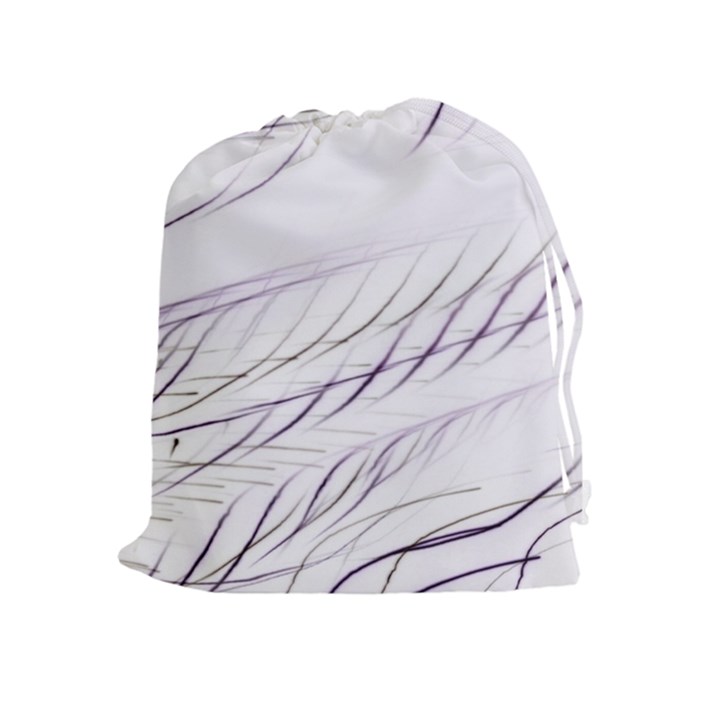 Lilac stripes Drawstring Pouches (Extra Large)