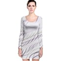 Lilac stripes Long Sleeve Velvet Bodycon Dress View1