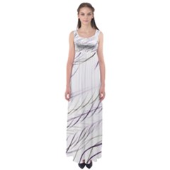 Lilac stripes Empire Waist Maxi Dress