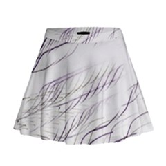 Lilac stripes Mini Flare Skirt