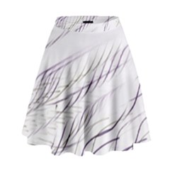 Lilac stripes High Waist Skirt