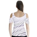 Lilac stripes Butterfly Sleeve Cutout Tee  View2