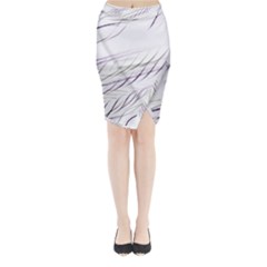 Lilac stripes Midi Wrap Pencil Skirt