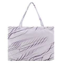 Lilac stripes Medium Zipper Tote Bag