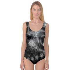 Silver Feather And Ball Decoration Princess Tank Leotard 