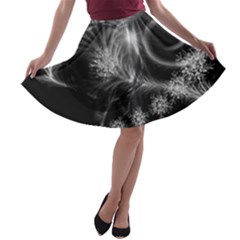 Silver Feather And Ball Decoration A-line Skater Skirt