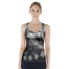 Silver Feather And Ball Decoration Racer Back Sports Top by picsaspassion