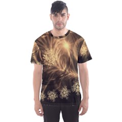 Golden Feather And Ball Decoration Men s Sport Mesh Tee