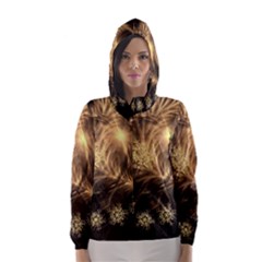 Golden Feather And Ball Decoration Hooded Wind Breaker (women)