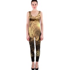 Golden Feather And Ball Decoration Onepiece Catsuit