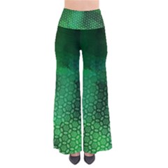 Ombre Green Abstract Forest Women s Chic Palazzo Pants  by DanaeStudio