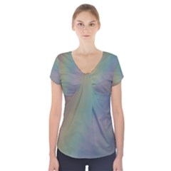 Between The Rainbow Short Sleeve Front Detail Top