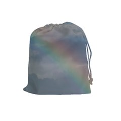 Rainbow In The Sky Drawstring Pouches (large)  by picsaspassion