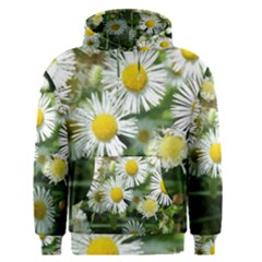 White Summer Flowers, Watercolor Painting Men s Pullover Hoodie