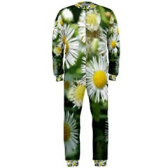 White Summer Flowers, Watercolor Painting Onepiece Jumpsuit (men) 