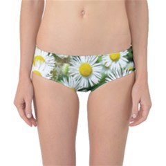 White Summer Flowers, Watercolor Painting Classic Bikini Bottoms by picsaspassion