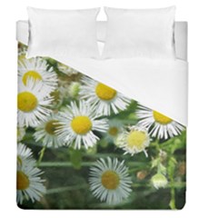 White Summer Flowers, Watercolor Painting Duvet Cover Single Side (queen Size) by picsaspassion