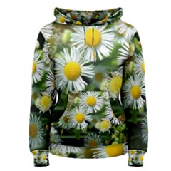 White Summer Flowers Oil Painting Art Women s Pullover Hoodie