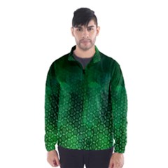 Ombre Green Abstract Forest Wind Breaker (men) by DanaeStudio