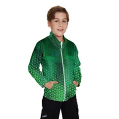 Ombre Green Abstract Forest Wind Breaker (kids)